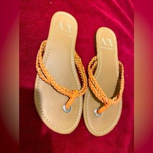 Armani Exchange Sandals Size 7 Size Orange
